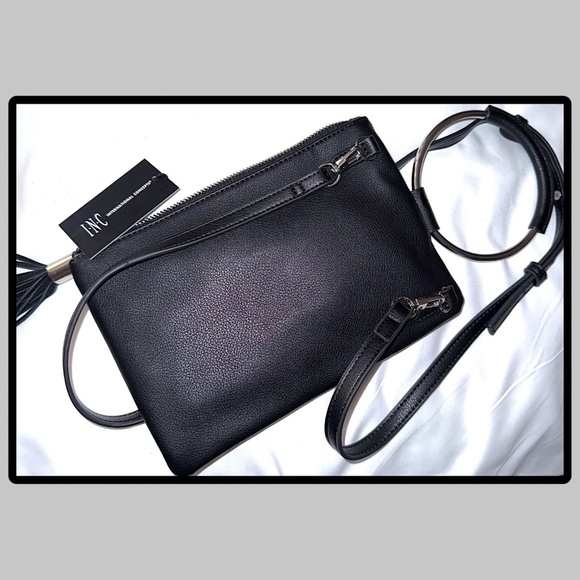 INC INTERNATIONAL CONCEPTS Black Vegan Leather Charlii Bangle Crossbody Bag NWT - Picture 10 of 13